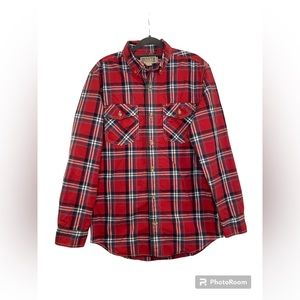 Duluth Trading Co Men’s Red Plaid
Long Sleeve Button Down Shirt - Size Medium